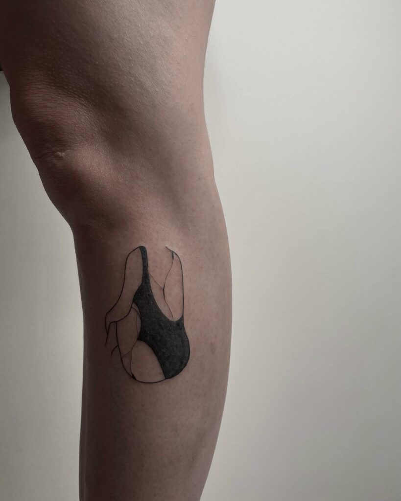 Simple Minimalist Woman Silhouette Tattoo