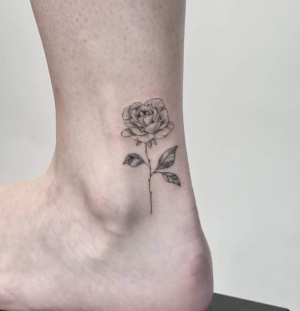 Tattoo uploaded by Elmar Lenior  Single needle rose tattoo singleneedle  rose blackwork rosetattoo  Tattoodo