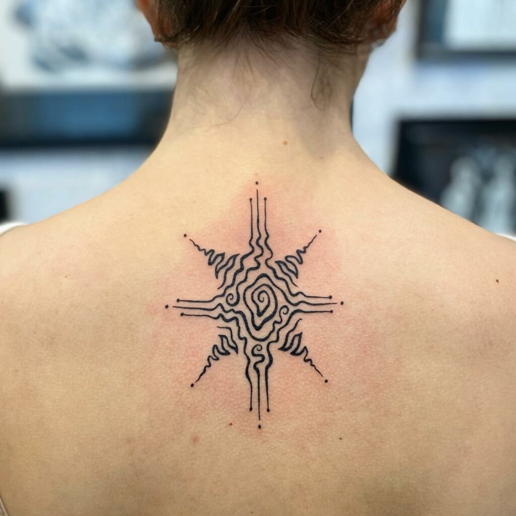 Single Line Lady Tattoos