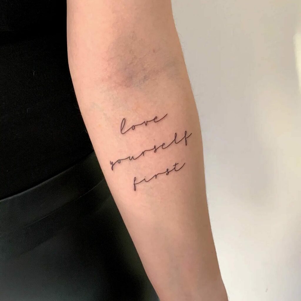 Single Needle Quote Tattoos