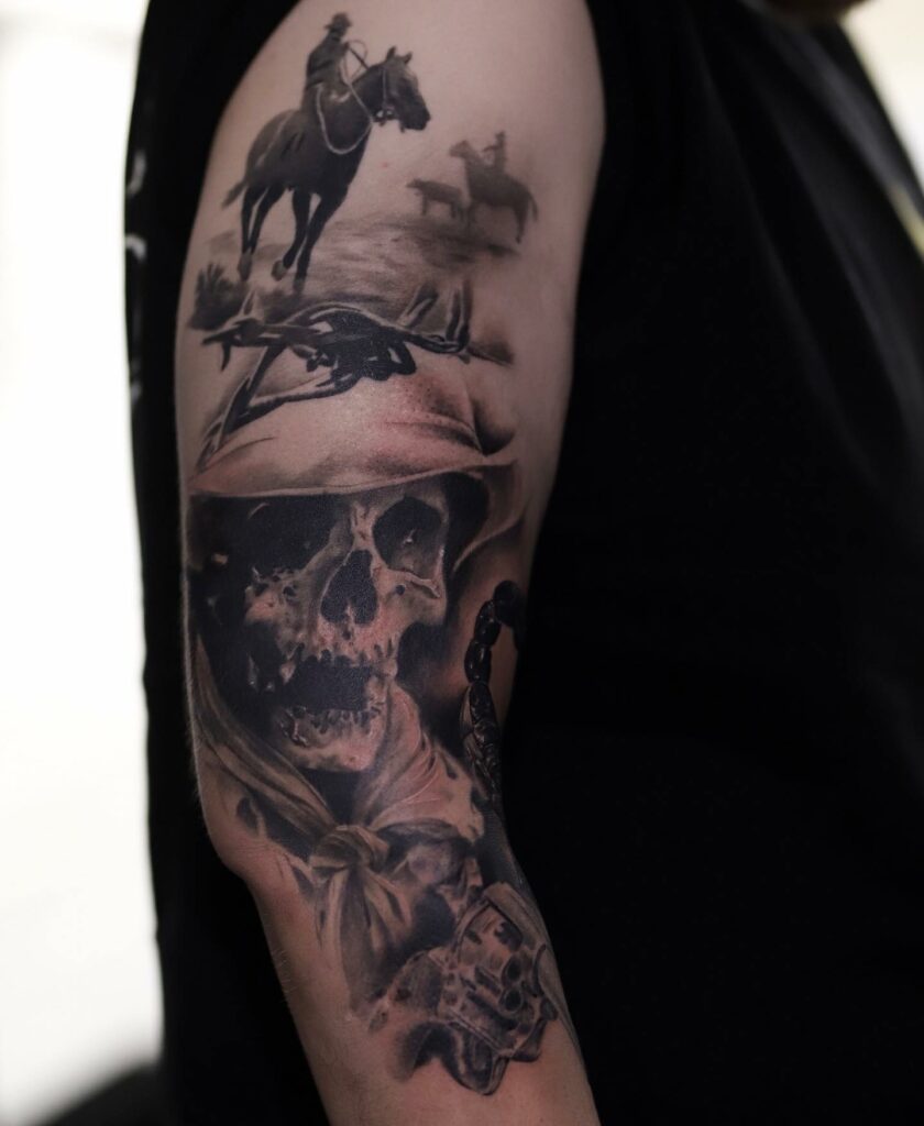 Tropical Tattoo  Skull added to sleeve John is doing  Facebook