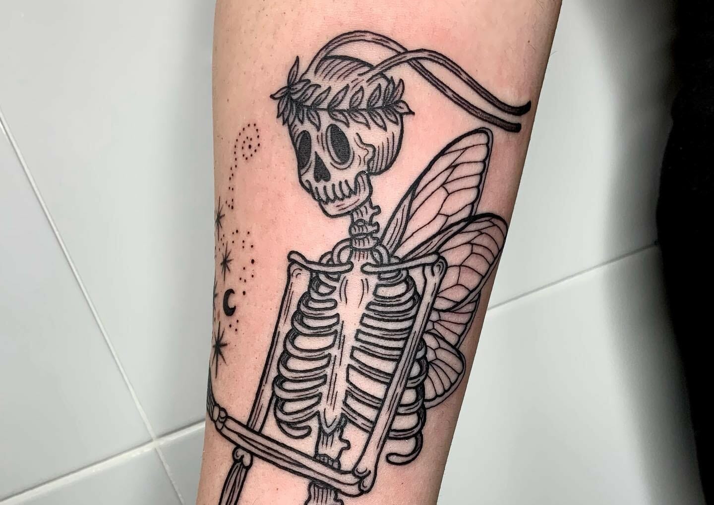 18 Unsettling Skeleton Hand Tattoos  Tattoodo