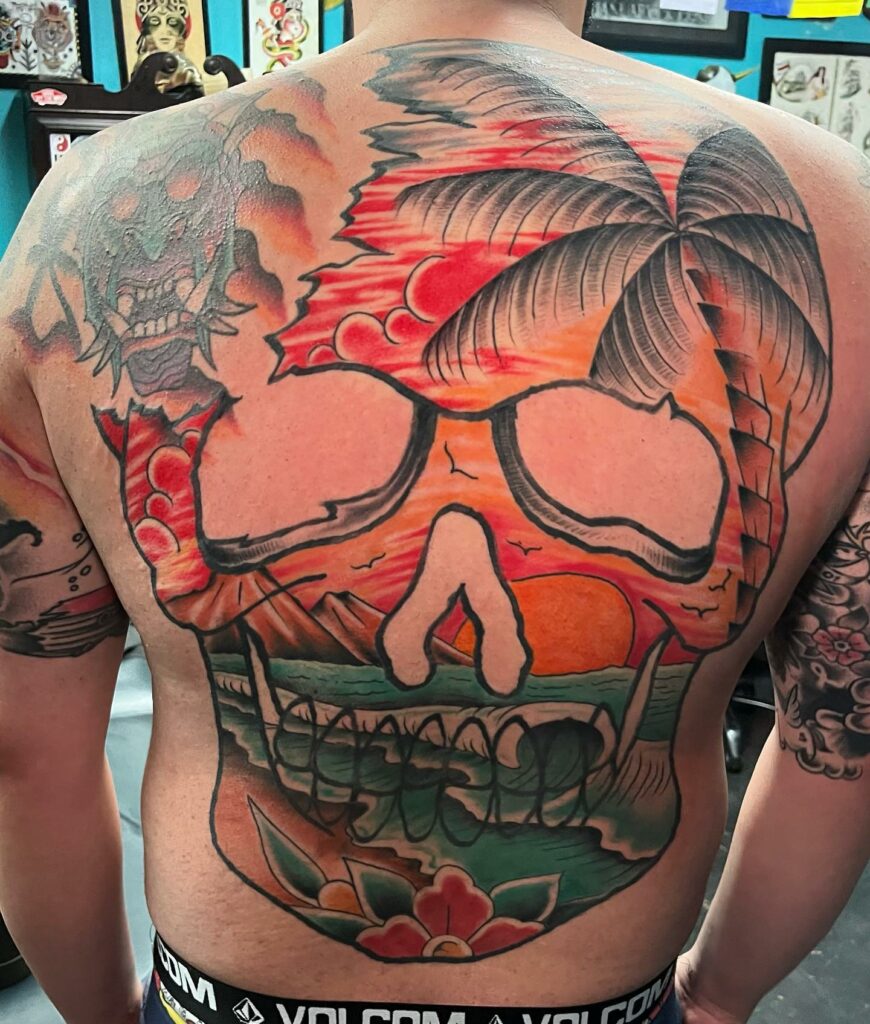 Skull Beach Tattoo