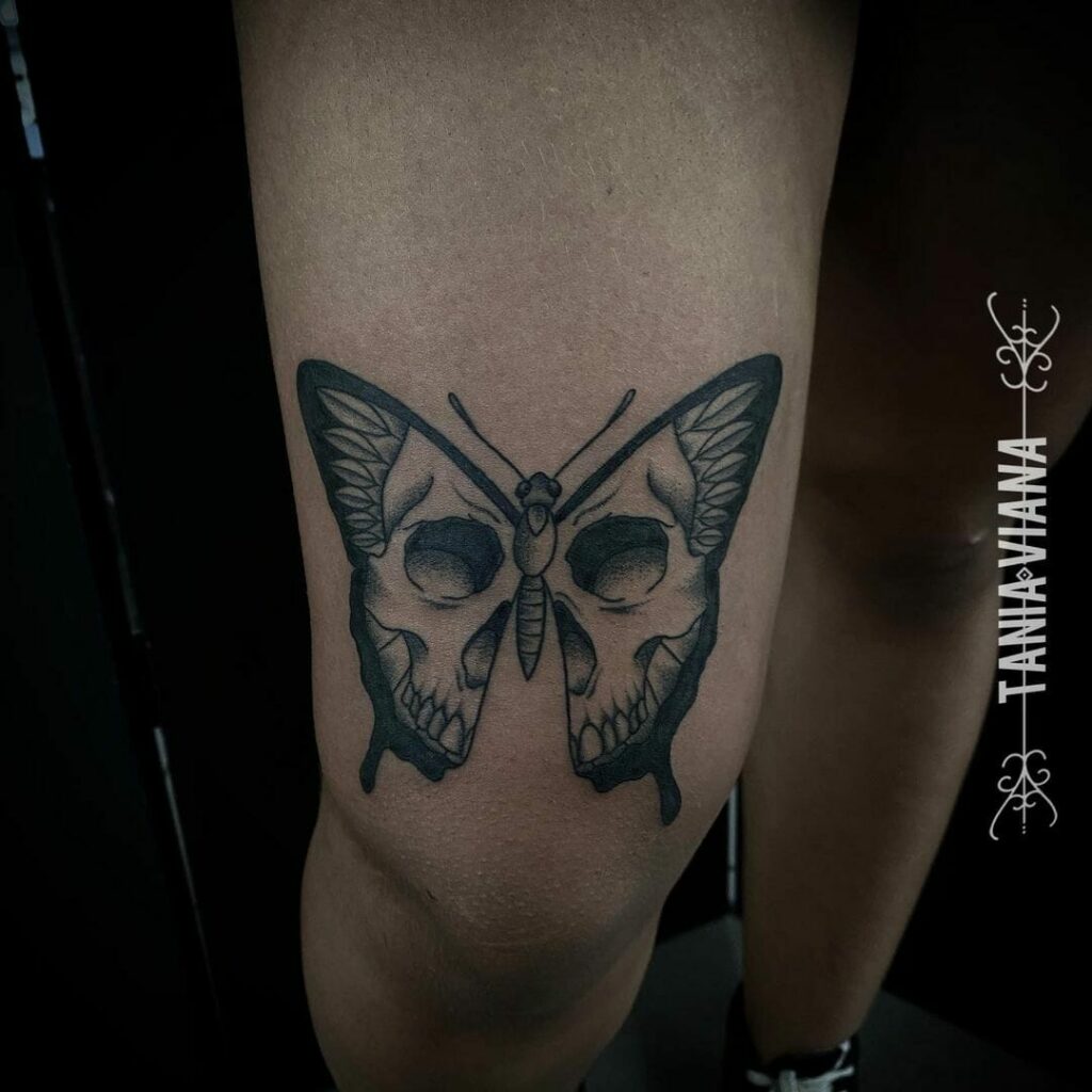 Skull and Butterfly Tattoo