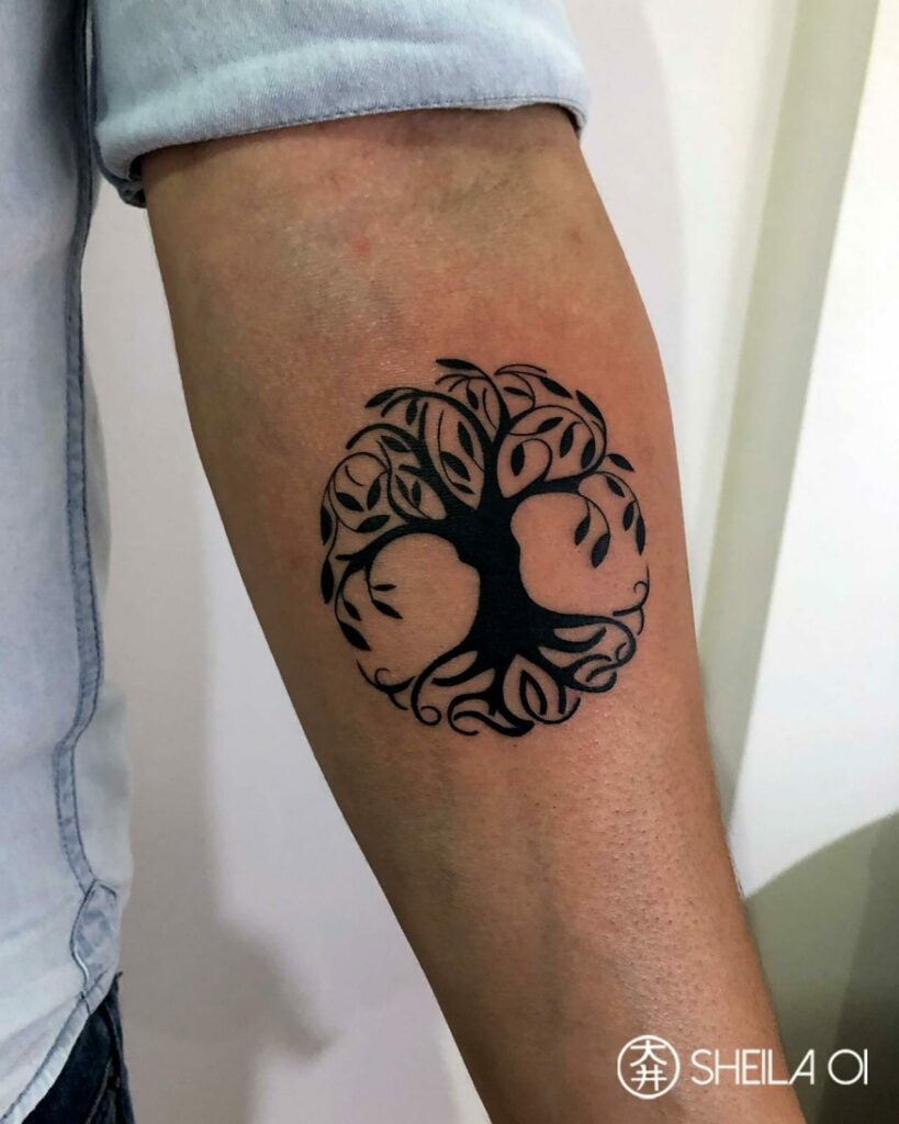 Small And Beautiful Celtic Tree Tattoo