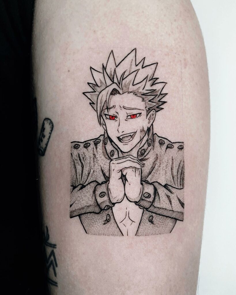 ArtStation - Jujutsu kaisen anime tattoo done at skullztattooz hyderabad!