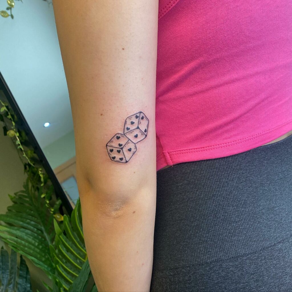 Small Dice Sleeve Tattoo