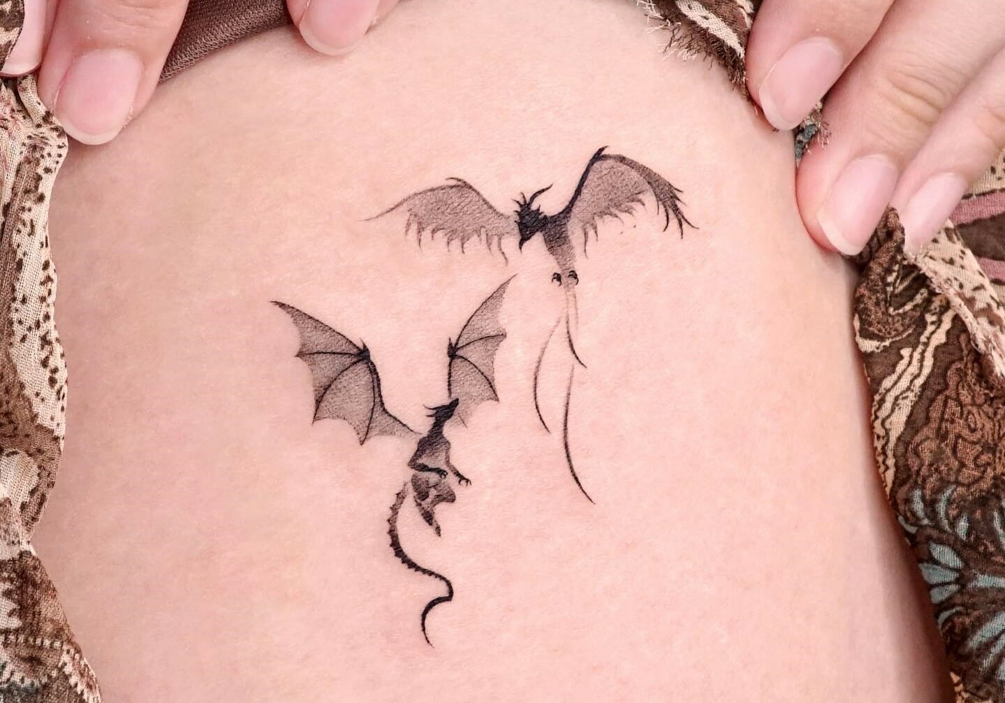 Couple tattoos dragon and pheonix
