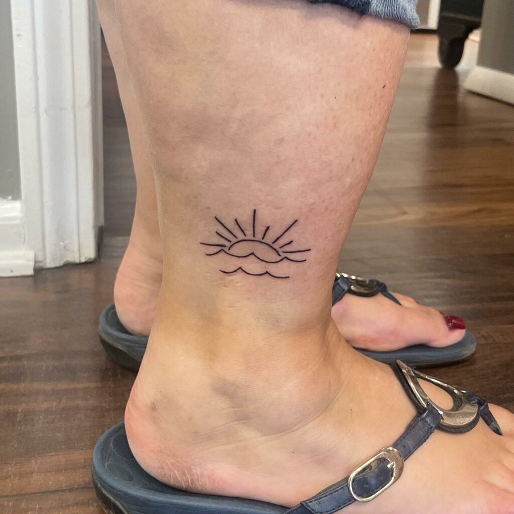 Small Half Sun Tattoo