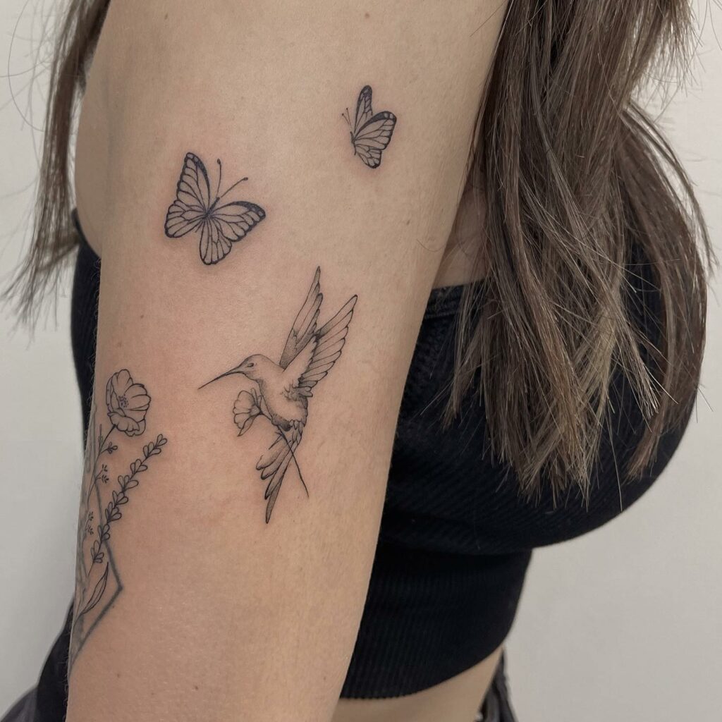 Hummingbird Tattoo Stickers for Sale | Redbubble