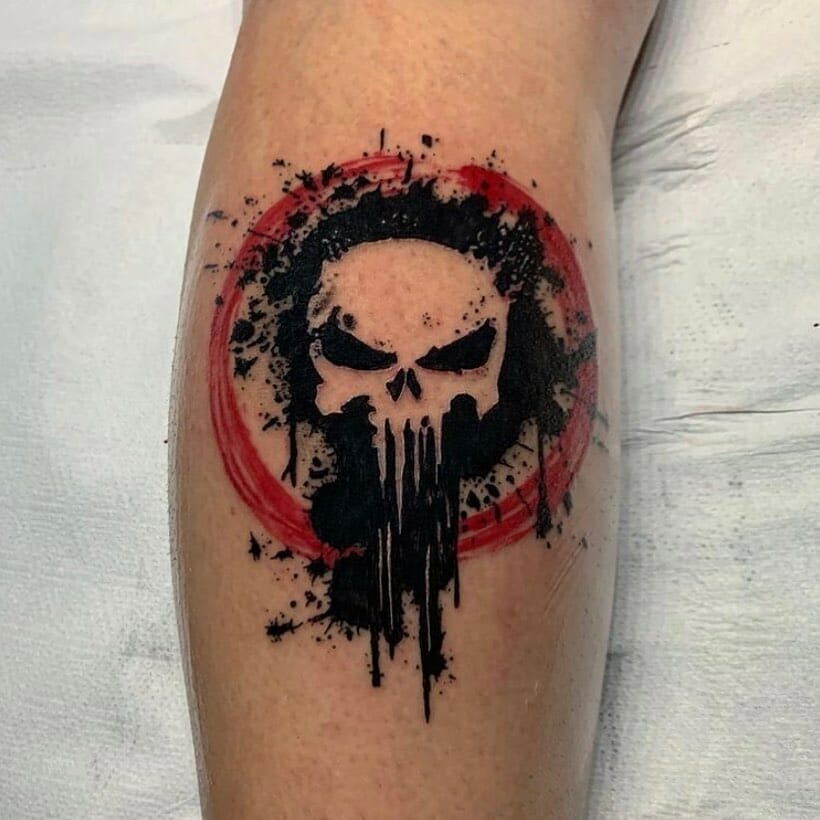 Small Punisher Skull Tattoo