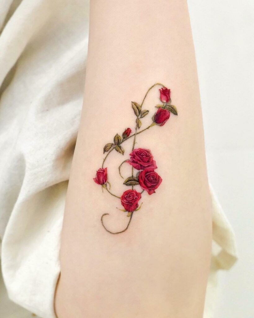 Rose Hand Tattoo Idea