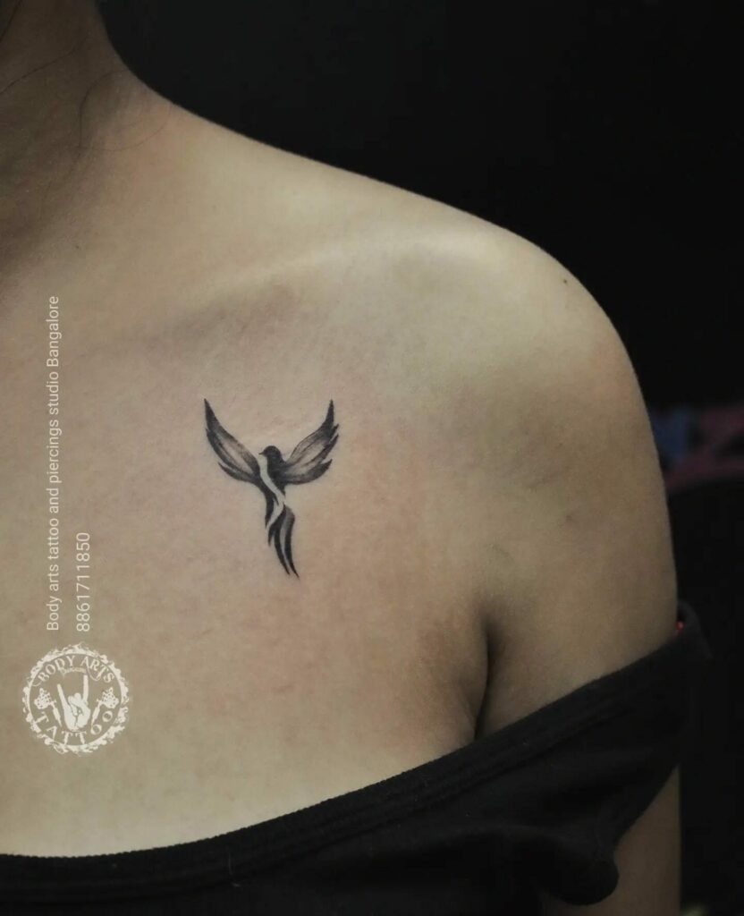 Small Shoulder Phoenix Tattoo