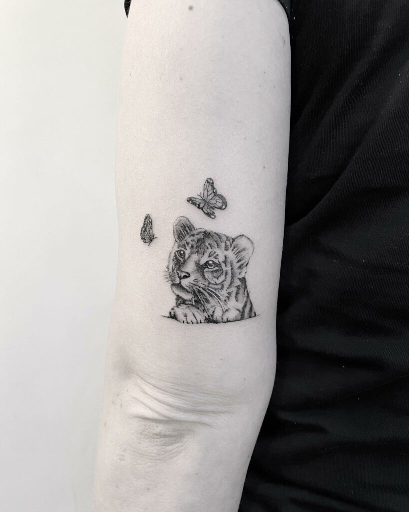 Share more than 72 minimalist tiger tattoo  thtantai2