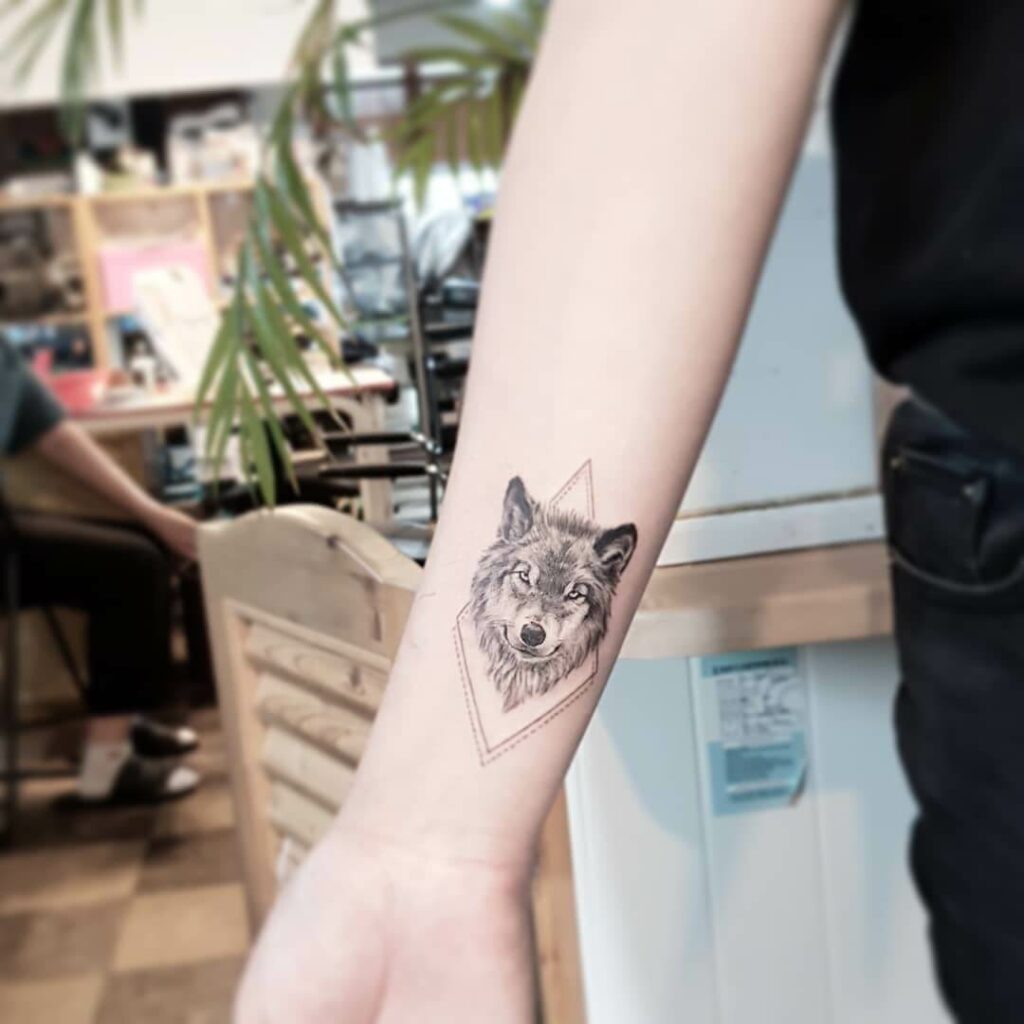 Tattoo Ness on Twitter Did this during the recent  wayangkulittattooshow2019 Geometric wolf on the back of the arm  geometricwolf lineworktattoo httpstcoJqn0waNFLE  X