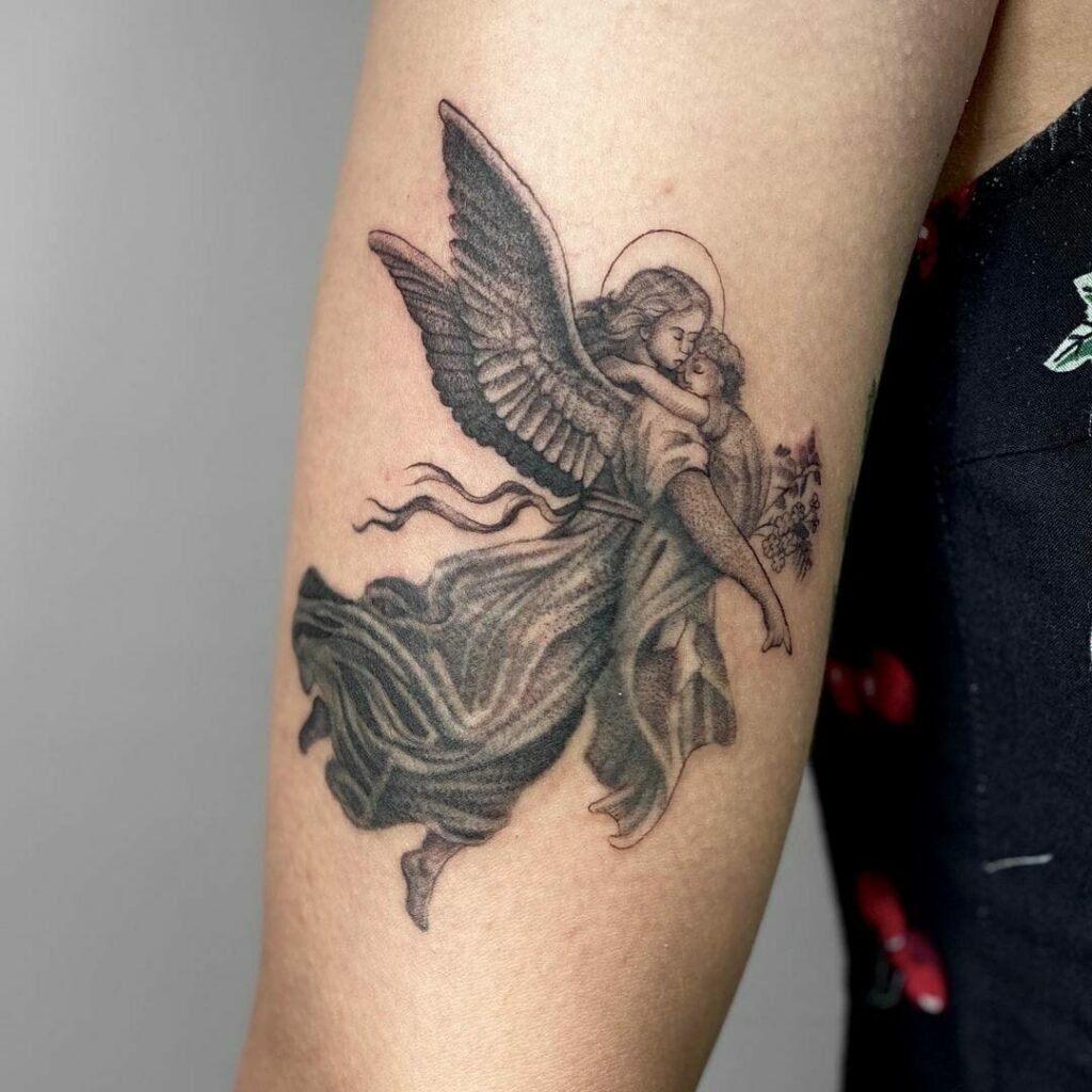 Smaller Guardian Angel Tattoo Designs