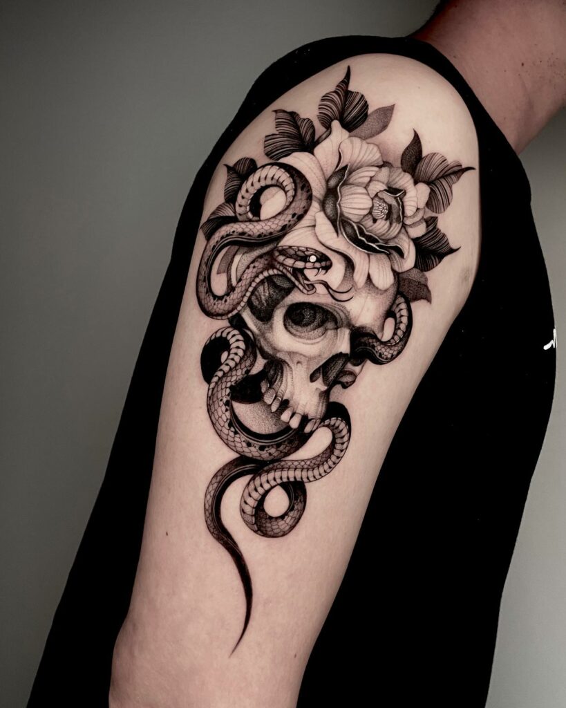 11+ Snake Flower Tattoo Ideas That Will Blow Your Mind! alexie