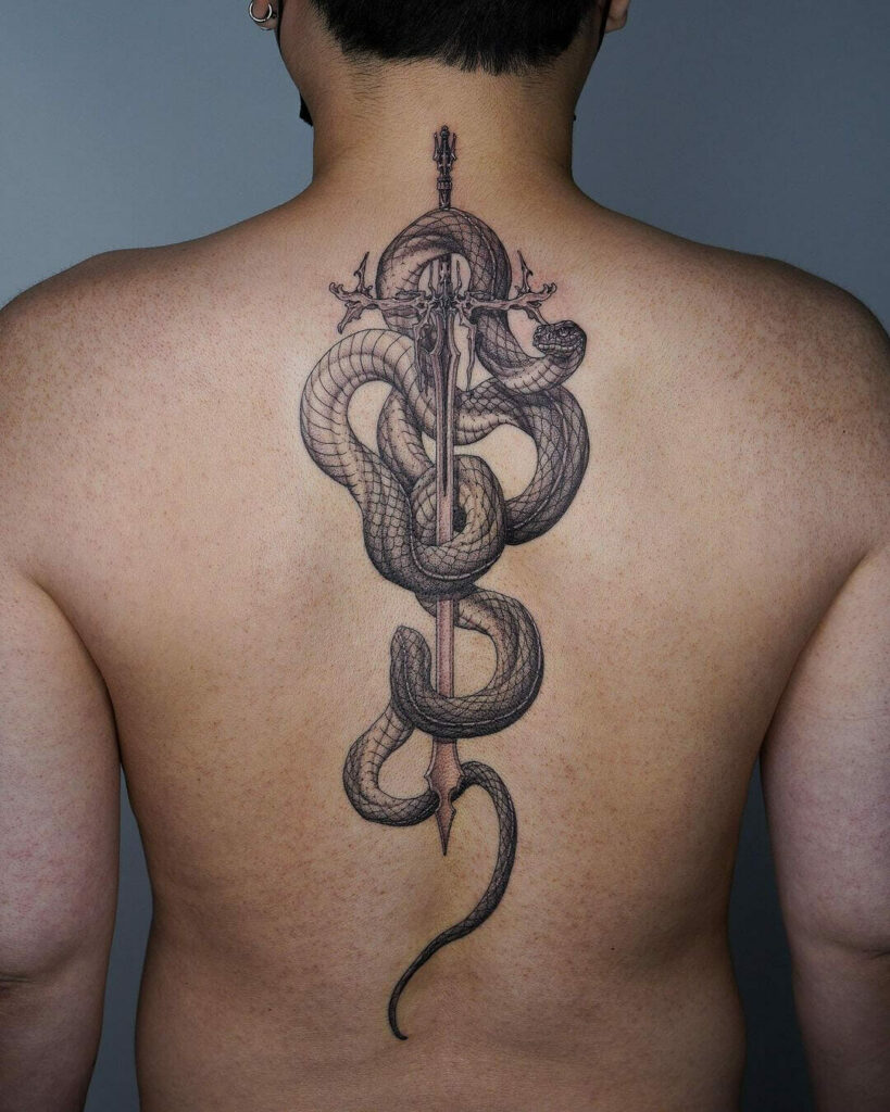 Snake Body Tattoo For Goth Fans