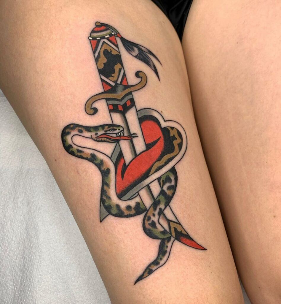 Snake Dagger Tattoo