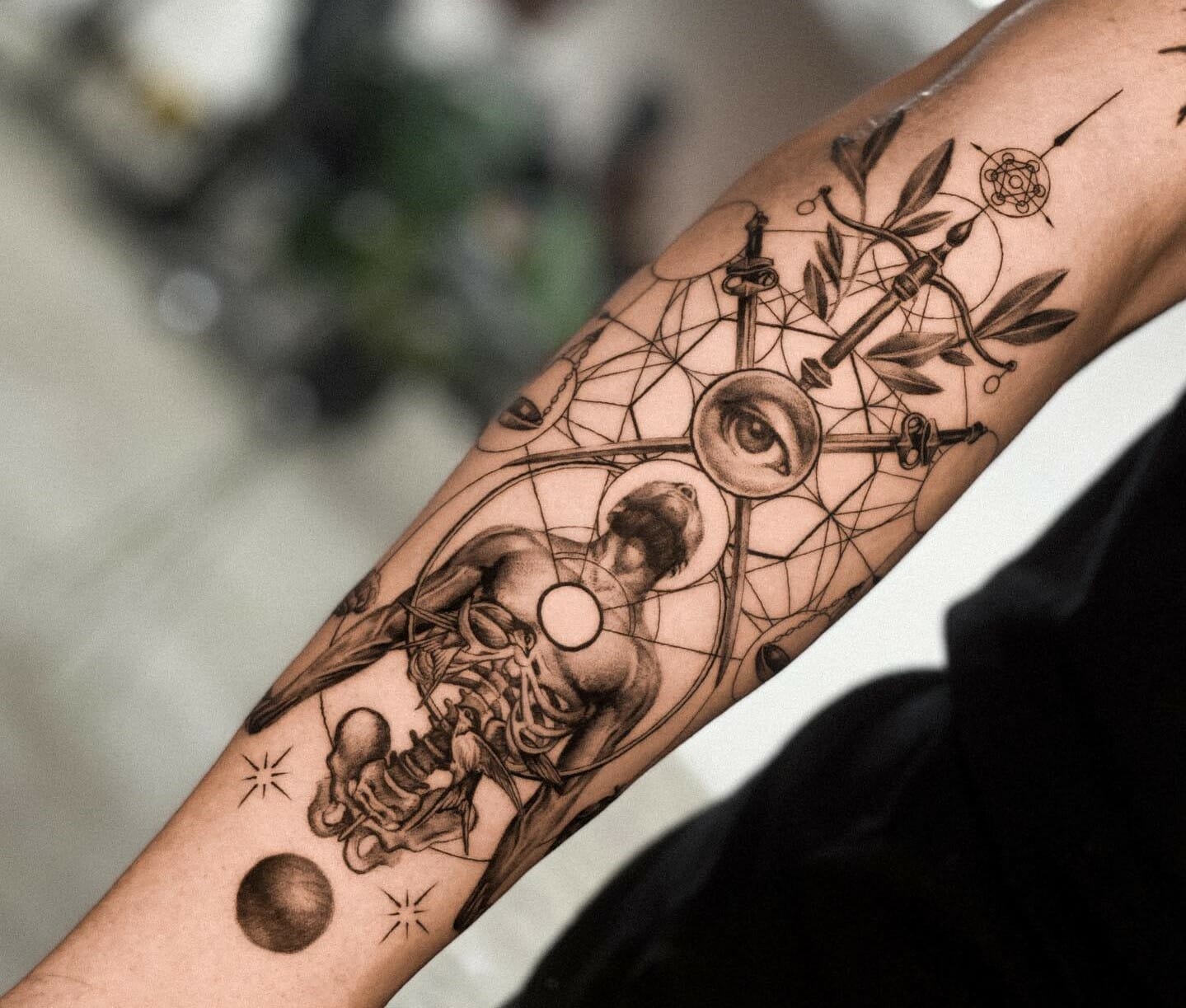 Spaced out tattoo sleeve