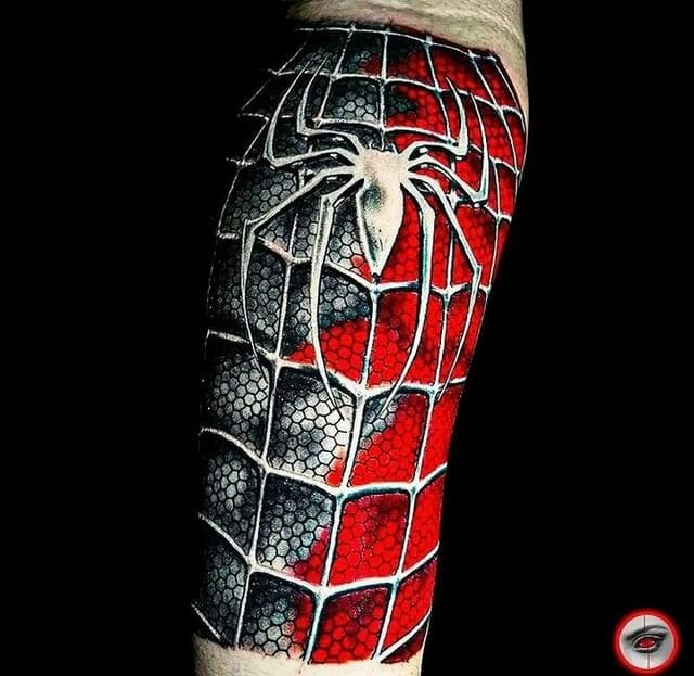 Spider Man Cobweb Tattoo On Hand