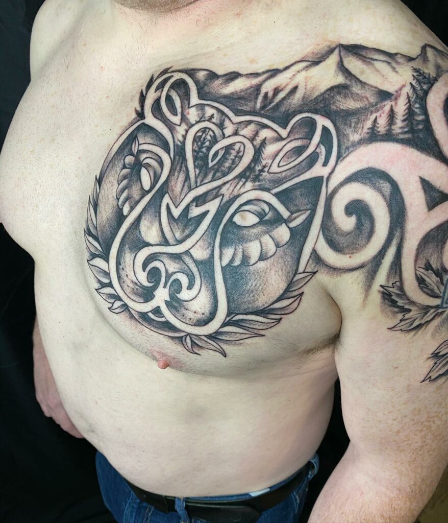 bear claw tattoo shoulder