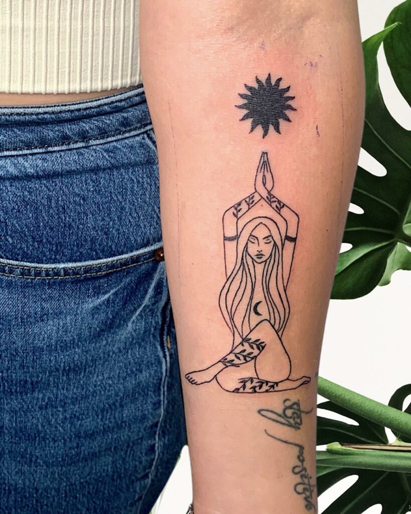 Spiritual Naked Woman Tattoo