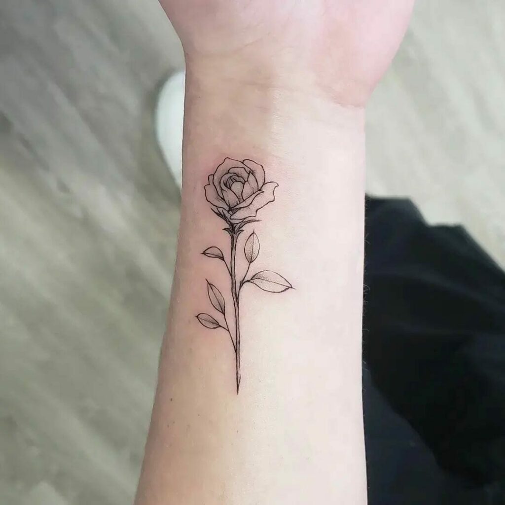 Stencil Rose Tattoo Outline