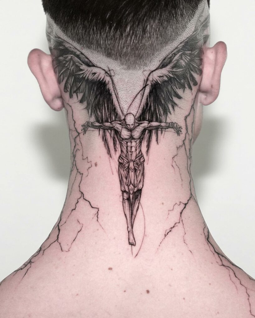 Stunning Guardian Angel Tattoo