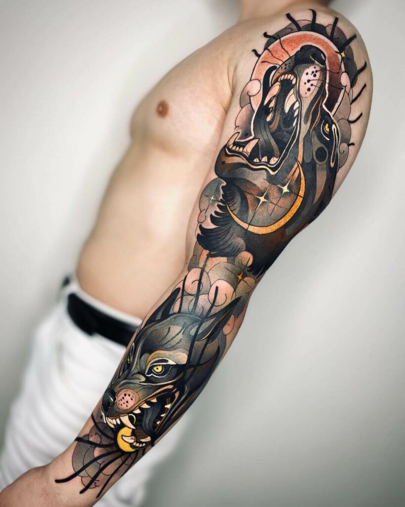 Beautiful neo traditional sleeve done by thegigilyn neotraditionaltattoo  tattoos bonedeeptattoos  Instagram