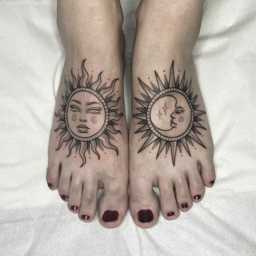 Waterproof Temporary Tattoo Sticker Cool Sun Fake Tatto Flash Tatoo Foot  Arm Hand Neck Body Art For Girl Men Women  Temporary Tattoos  AliExpress