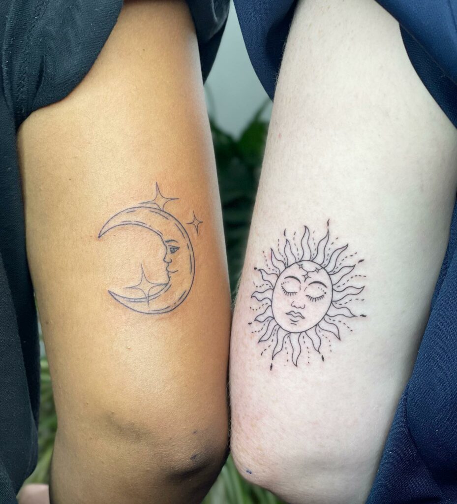 10+ Sun And Moon Tattoo Matching That Will Blow Your Mind! - alexie