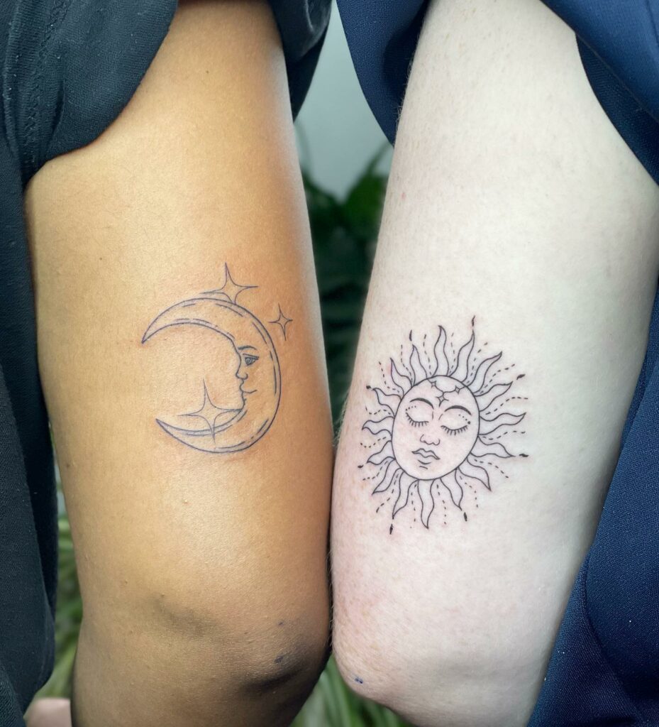 Top 50 Outstanding Sun and Moon Tattoo Designs 2022