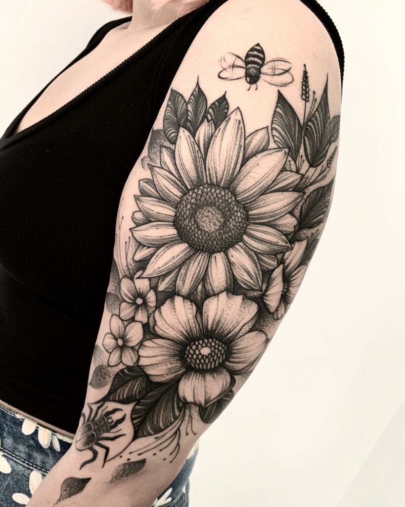 180 Inspirational Sunflower Tattoos with Meaning  Art and Design
