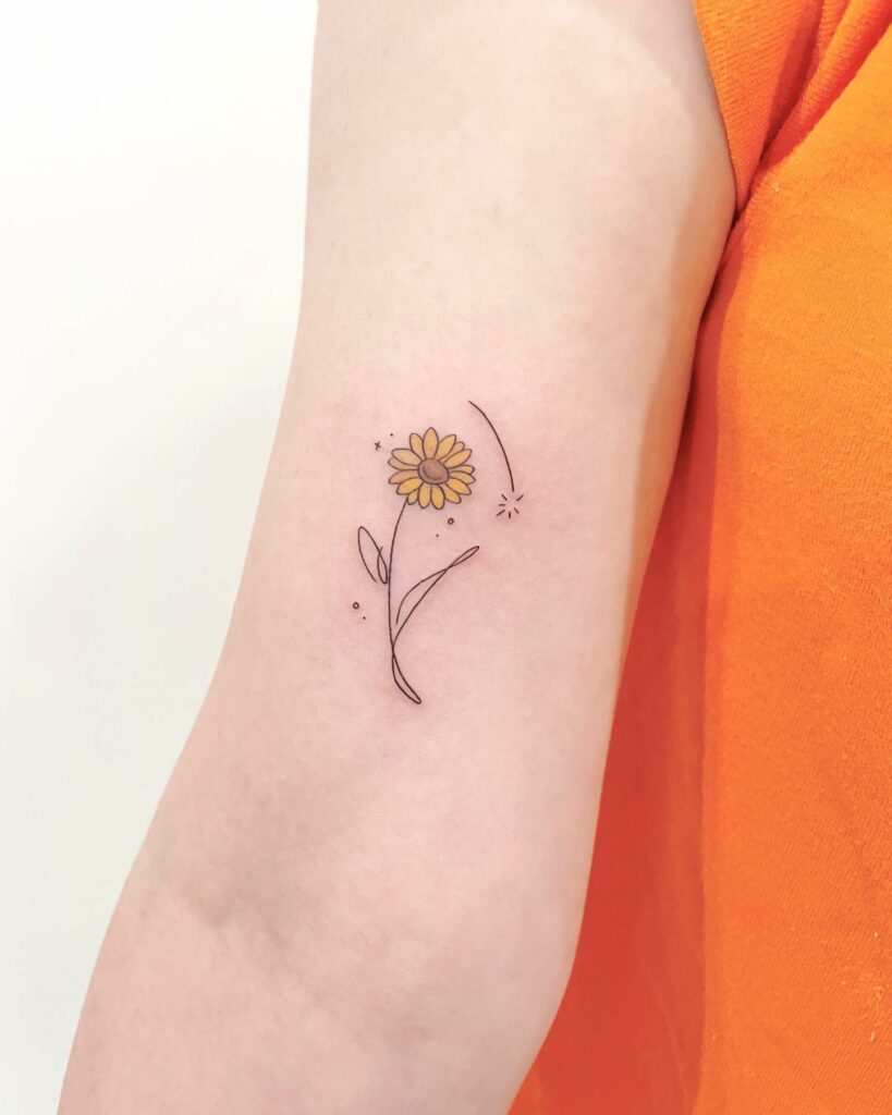 29 Small Sunflower Tattoo Ideas  Designs  Tattoo Glee