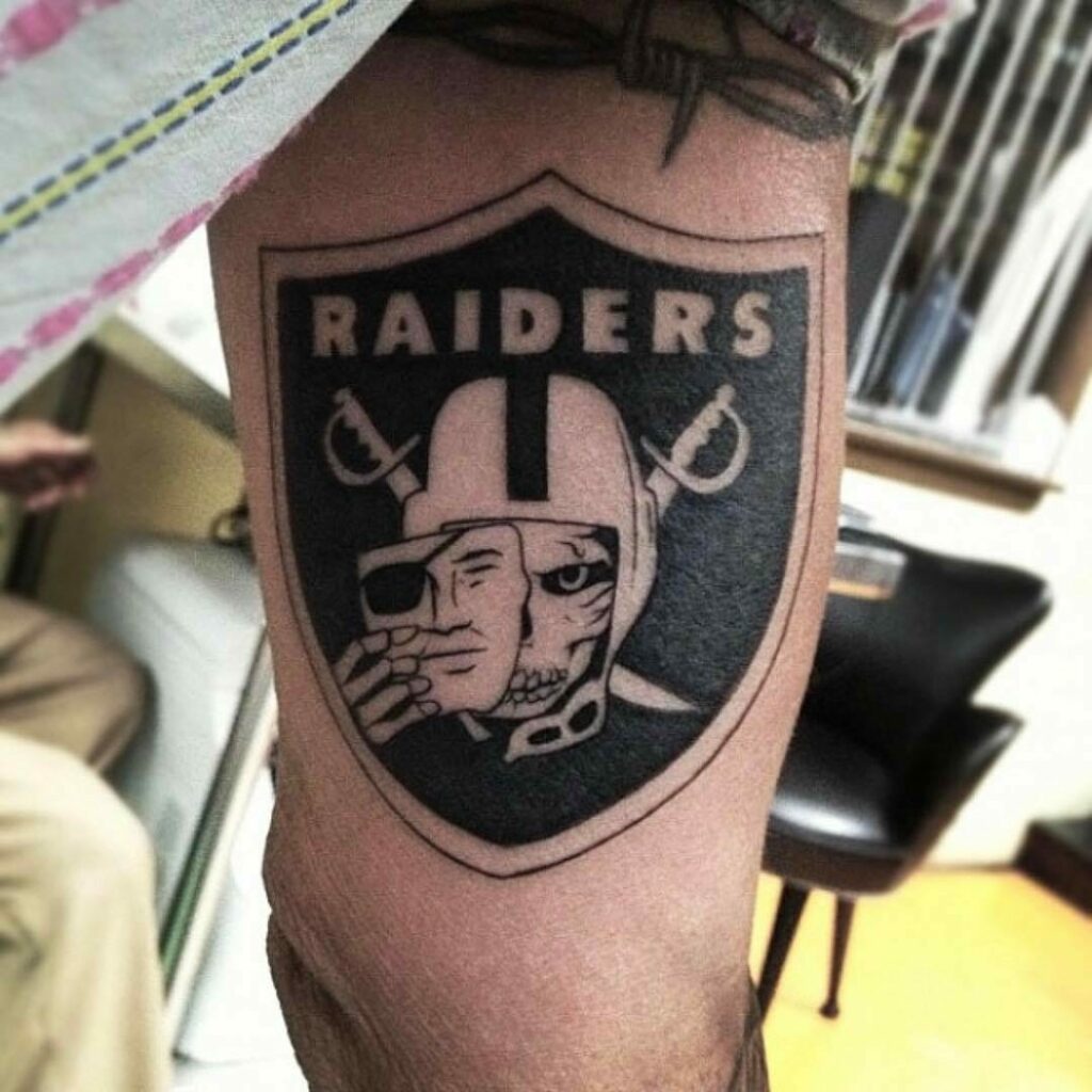 raiders logo tattoo