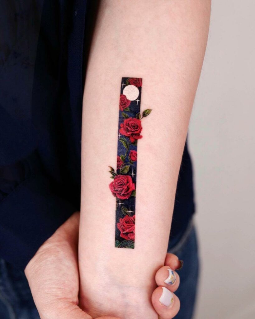 Sweet Frame Rose Tattoo