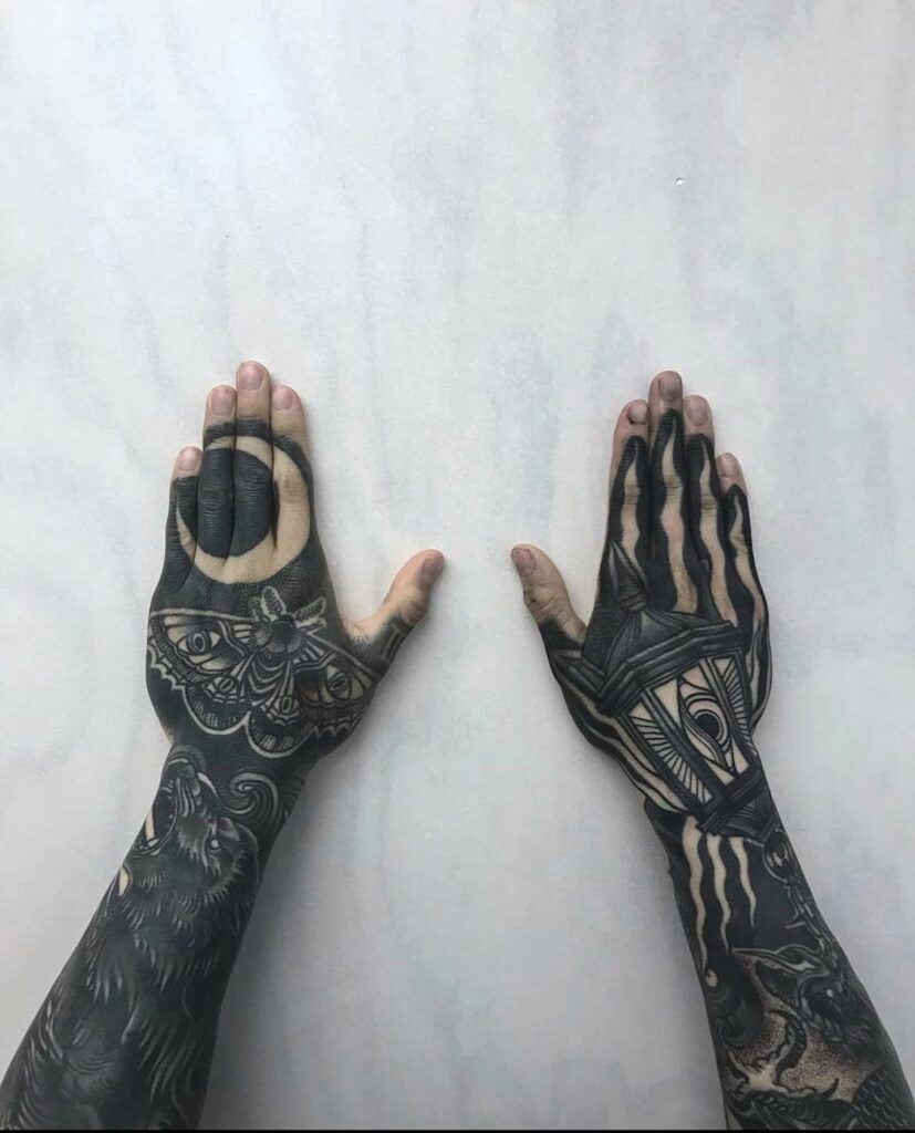 Tattoo Coverup Design For Both Hands