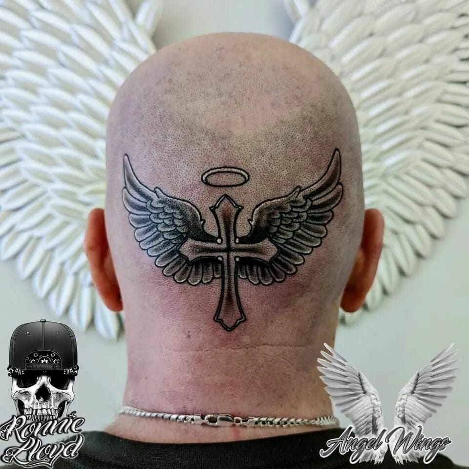 Angel Wings Memorial Tattoo