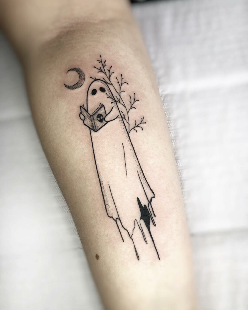 AngryTuddle on Twitter Got a weird little guy as a Friday the 13 tattoo  yesterday  he is my smol son and he is doing a great job tattoo  Friday13th ghosttattoo smol