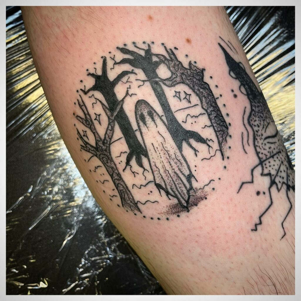 A ghost story  Spooky tattoos Story tattoo Movie tattoo