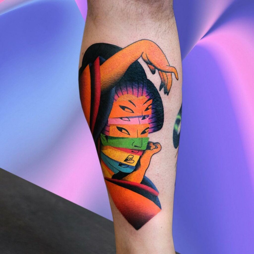 Techno Geisha Tattoo