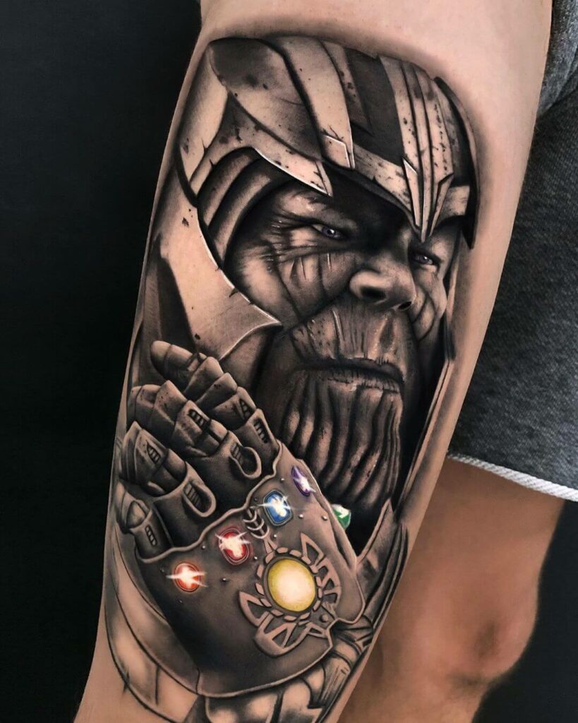 Thanos Infinity Gauntlet Tattoo