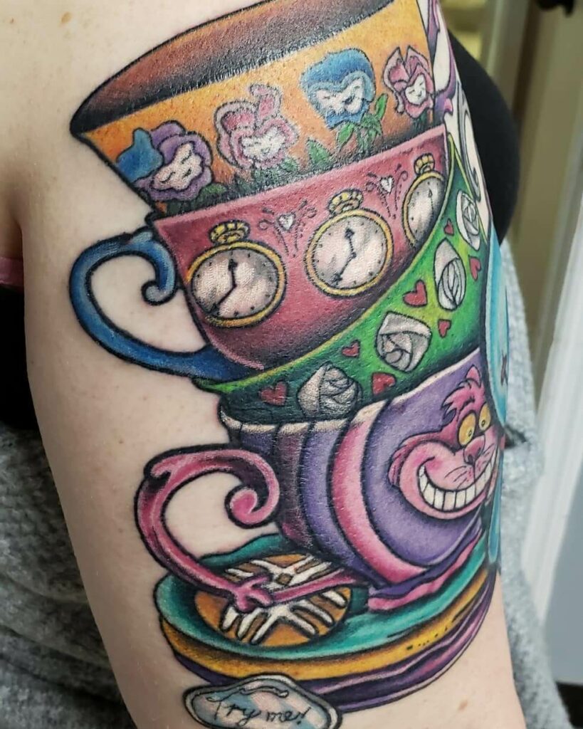 The Alice In Wonderland Teacup Tattoo