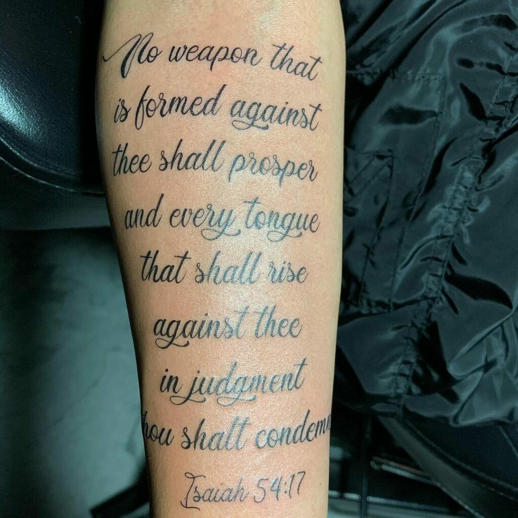 The Biblical Scripture Tattoo On Hand