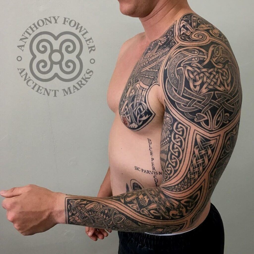 RH full Celtic sleeve tattoo design  17 Tattoo Designs for a business in  Australia