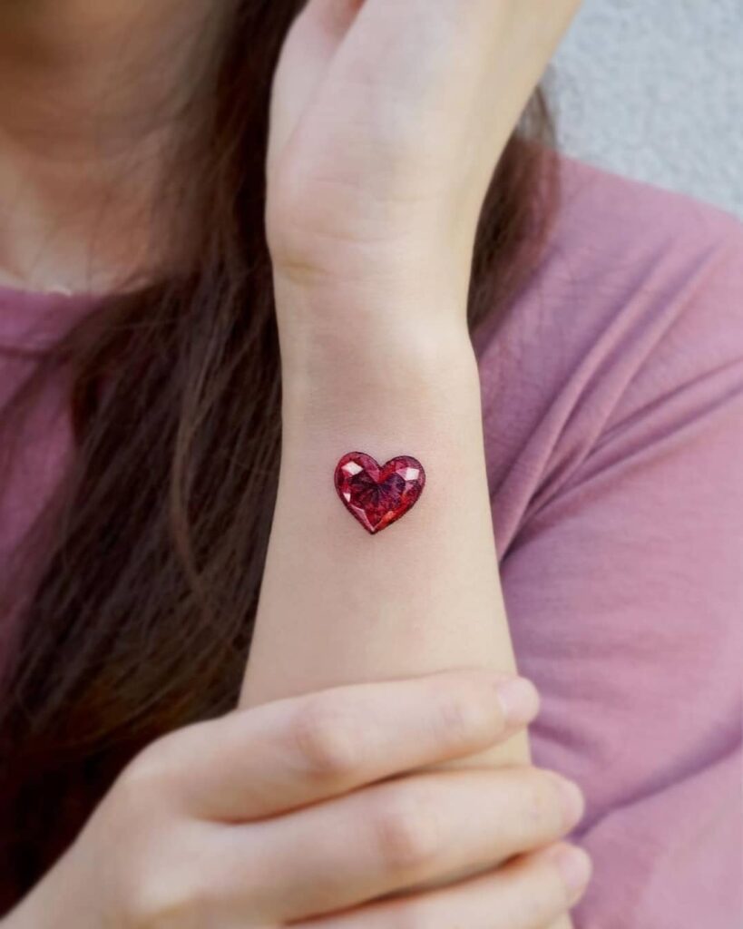 The Cure Red Heart Tattoo