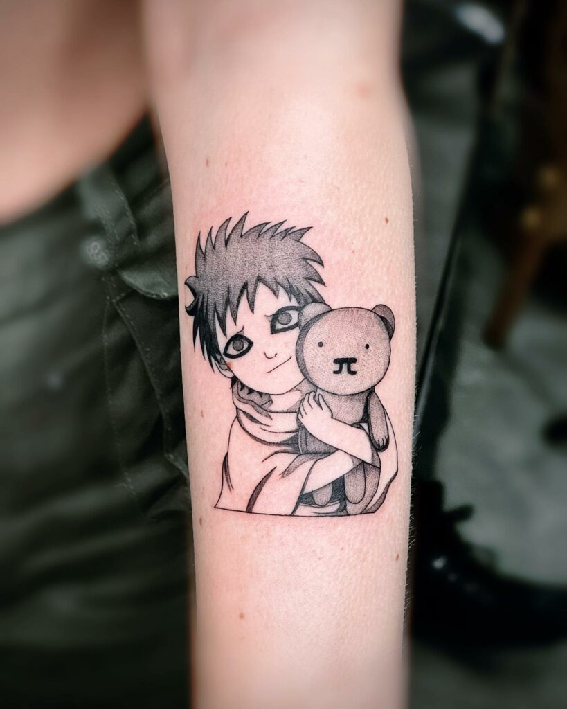 The Cute Baby Gaara Tattoo Design