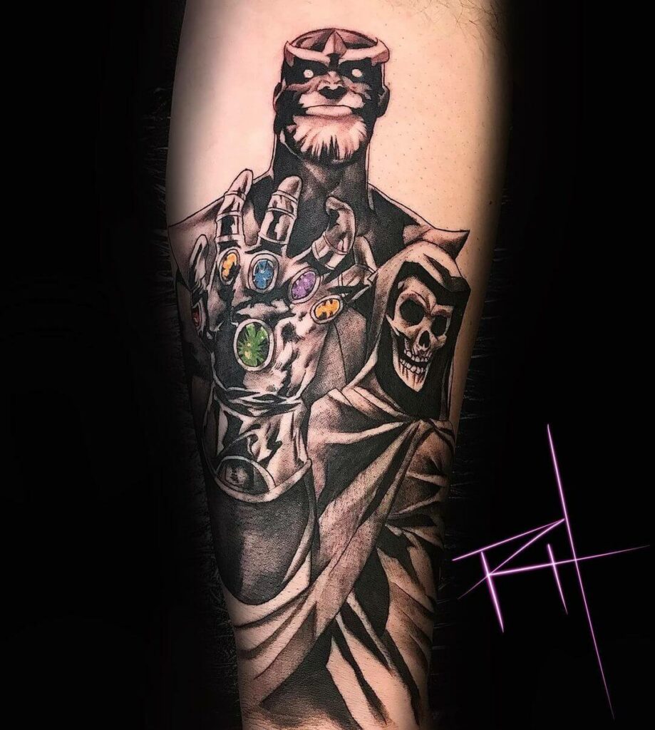 The Death And Thanos Tattoo