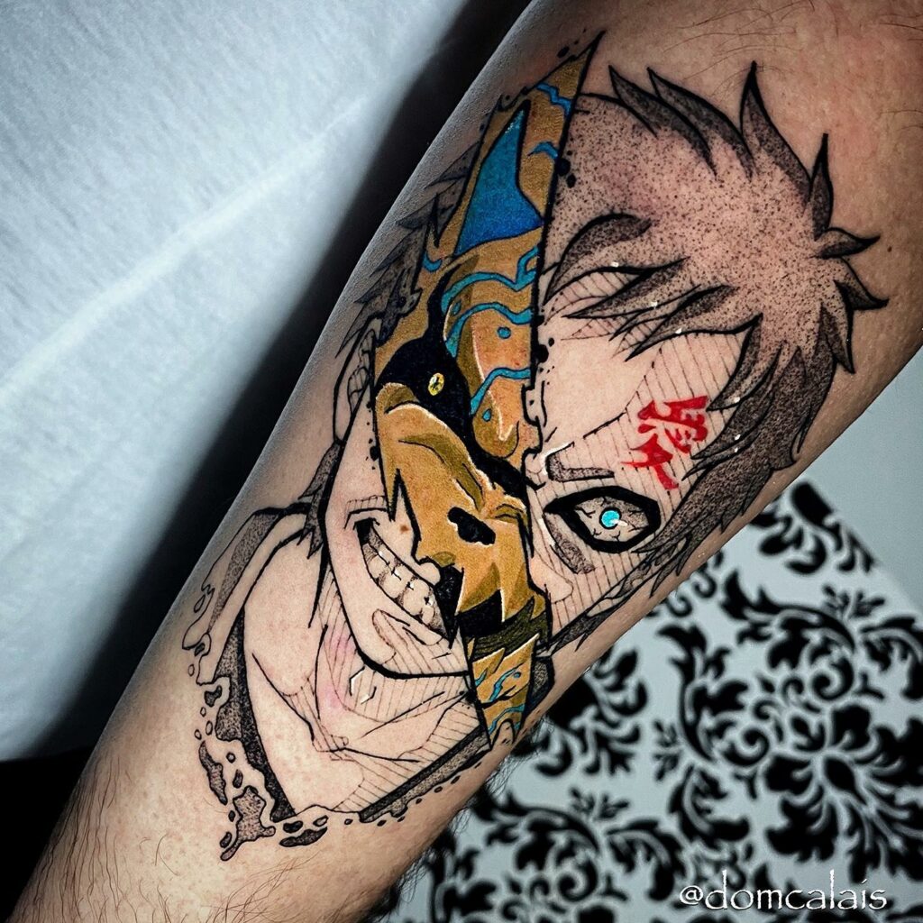 The Demon Shukaku X Gaara Tattoo Designs